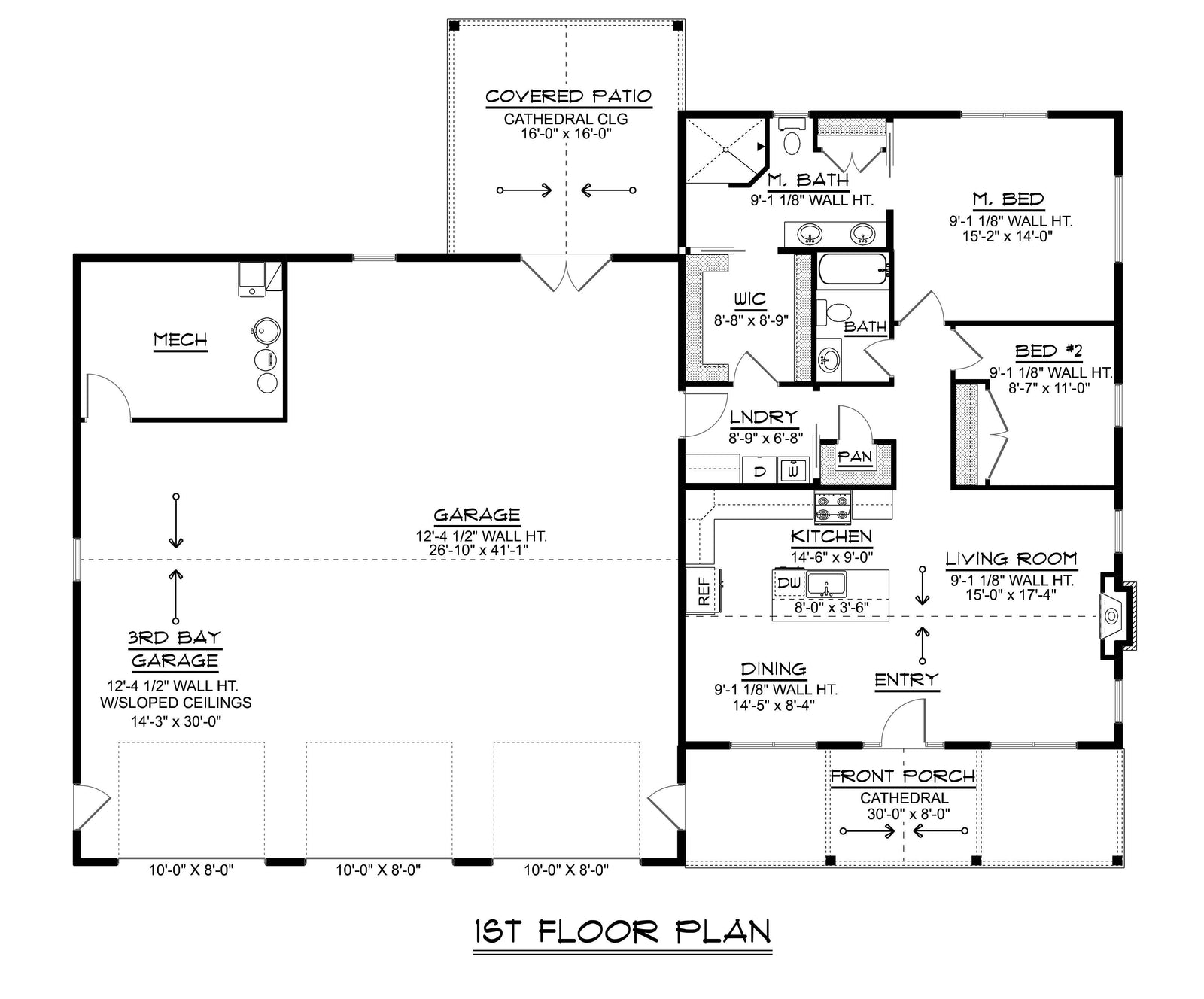 Q8415-A Barndominium House, 2 Bedrooms, 2 Bathrooms | 23295 House Plan Exterior