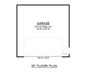 Q8420-A Contemporary Garage | 25397 Garage Plan Floor Plan