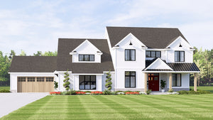 Q8425-A Modern Farmhouse, 5 Bedrooms, 4.5 Bathrooms | 20104 House Plan Exterior-3