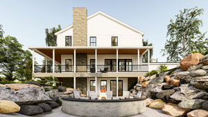 Elegant 3, 240 Sq Ft Two-Story Home with Basement and Wraparound Porch