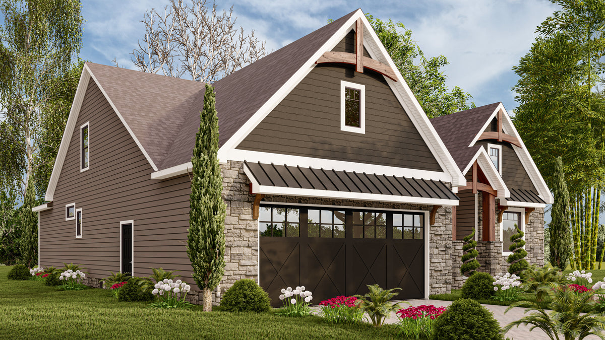 AJ7690-A Craftsman House, 3 to 4 Bedrooms, 2.5 Bathrooms | Plan 1019 Exterior-2