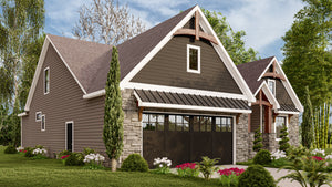 AJ7690-A Craftsman House, 3 to 4 Bedrooms, 2.5 Bathrooms | Plan 1019 Exterior-2