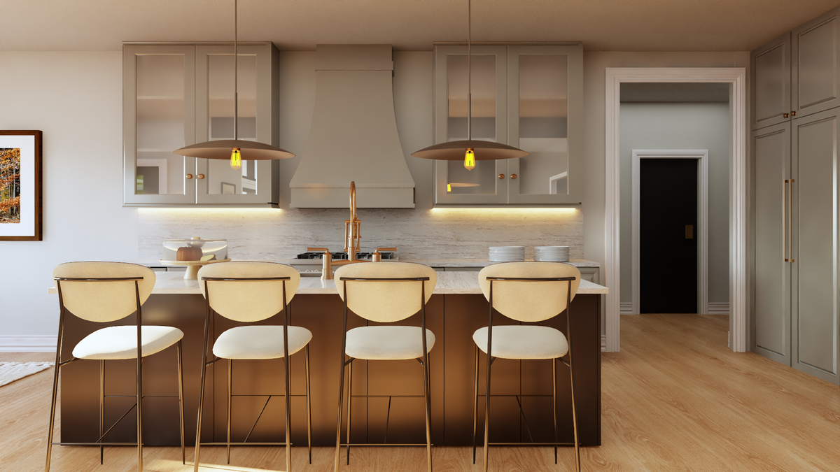 Q8431-A Modern Farmhouse, 2 to 4 Bedrooms, 2 to 3 Bathrooms | 2168 House Plan Kitchen