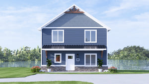Q8447-A New American House, 5 Bedrooms, 3.5 Bathrooms | 25191 House Plan Exterior