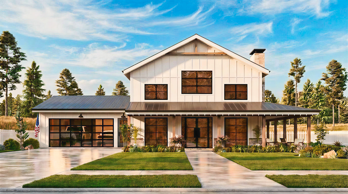 26036 Whistlewood 2 House Plan, Modern Farmhouse 3 Beds, 2.5 Baths

