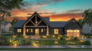 A8073-A Modern Farmhouse, 3 Bedrooms, 2.5 Bathrooms | Persimmon House Plan Exterior