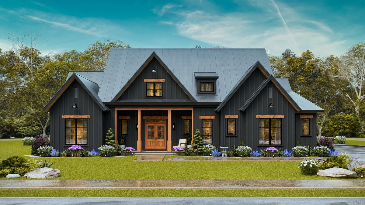 A7572-A Modern Farmhouse, 3 Bedrooms, 3.5 Bathrooms | Sweet Maple House Exterior-2