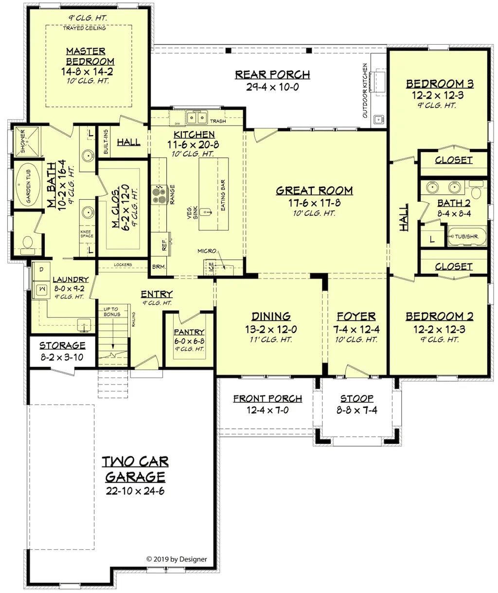 Abbey Lane House Plan - Archival Designs House Plans, , floor plan