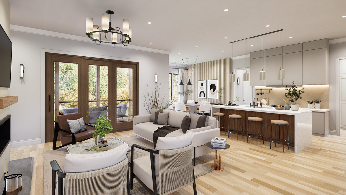 A802-A Urban Oak Contemporary Craftsman House Plan Interior Image