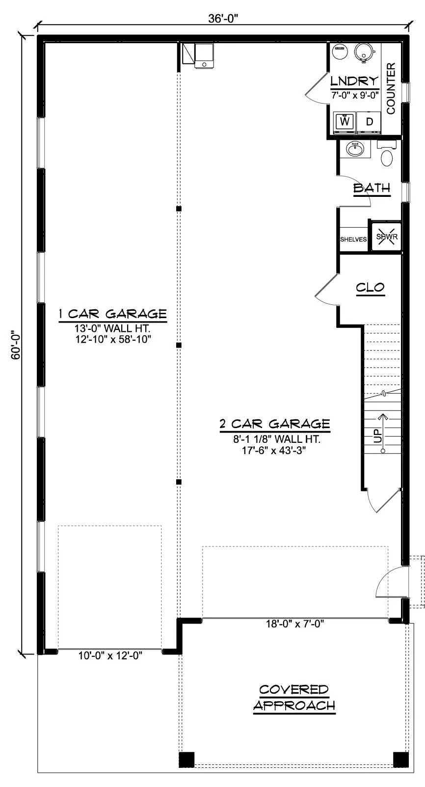 Southbrooke Garage Apartment Plan - Archival Designs House Plans