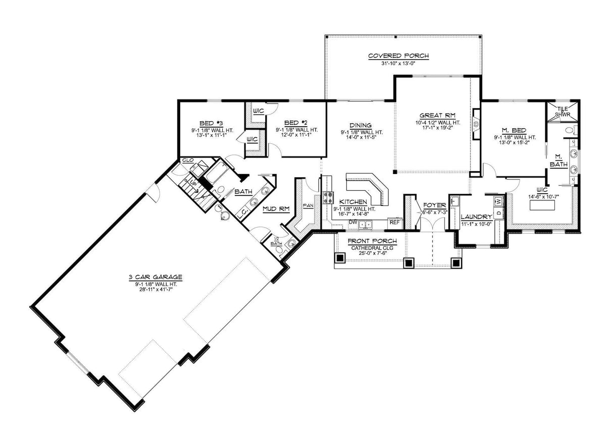 Aubrey House Plan - Archival Designs House Plans, floor plan