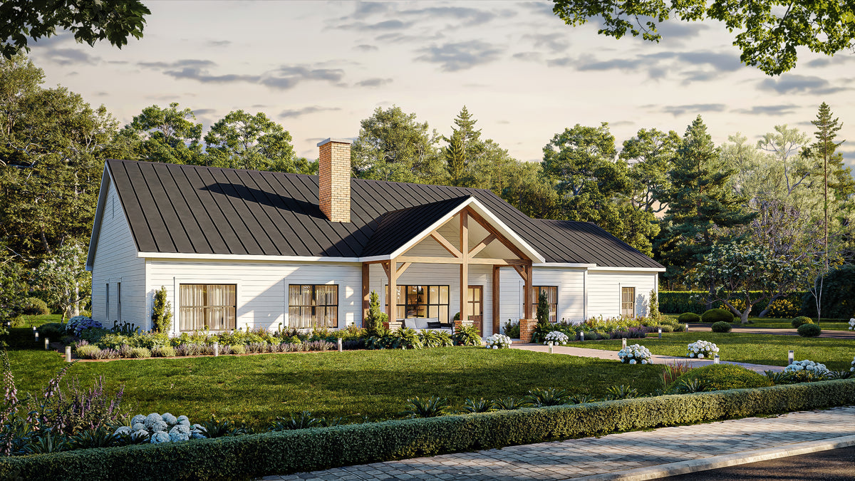AN7744-A Modern Farmhouse, 4 Bedrooms, 3.5 Bathrooms | Cassidy-6B Exterior-2
