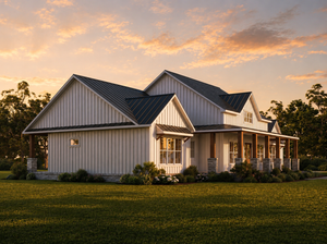 AN8255-A Modern Farmhouse, 3 Bedrooms, 3.5 Bathrooms | Downey-2 House Plan Exterior-2
