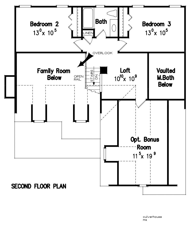 Culverhouse Second Floor Plan