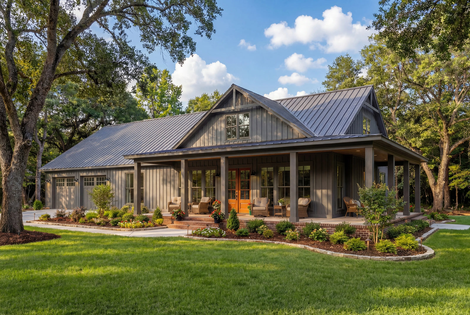 H7578-A Modern Farmhouse Barndominium House, 3 Bedrooms, 2.5 Bathrooms | Ironwood House Exterior-1