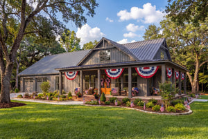 H7578-A Modern Farmhouse Barndominium House, 3 Bedrooms, 2.5 Bathrooms | Ironwood House Exterior-5