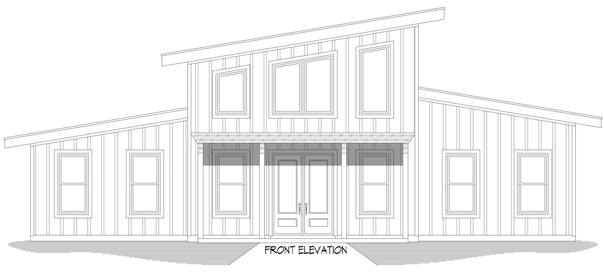 L7330-A Rustic Barndo 2 House Front
