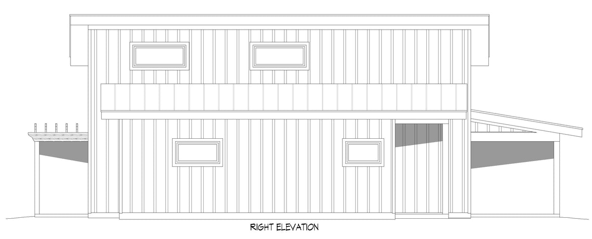 L7330-A Rustic Barndo 2 House Right