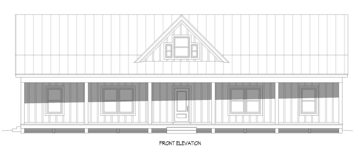 L7296-A Scarlet Oak House Front CAD