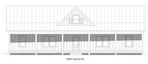 L7296-A Scarlet Oak House Front CAD