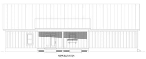L7296-A Scarlet Oak House Rear CAD