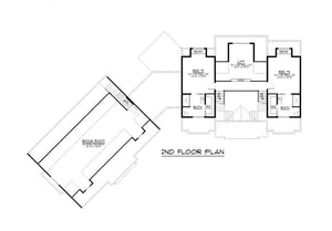 Q8419-A Country House Second Floor Plan, 3 to 5 Bedrooms, 3.5 to 4.5 Bathrooms | 2056 House Plan 