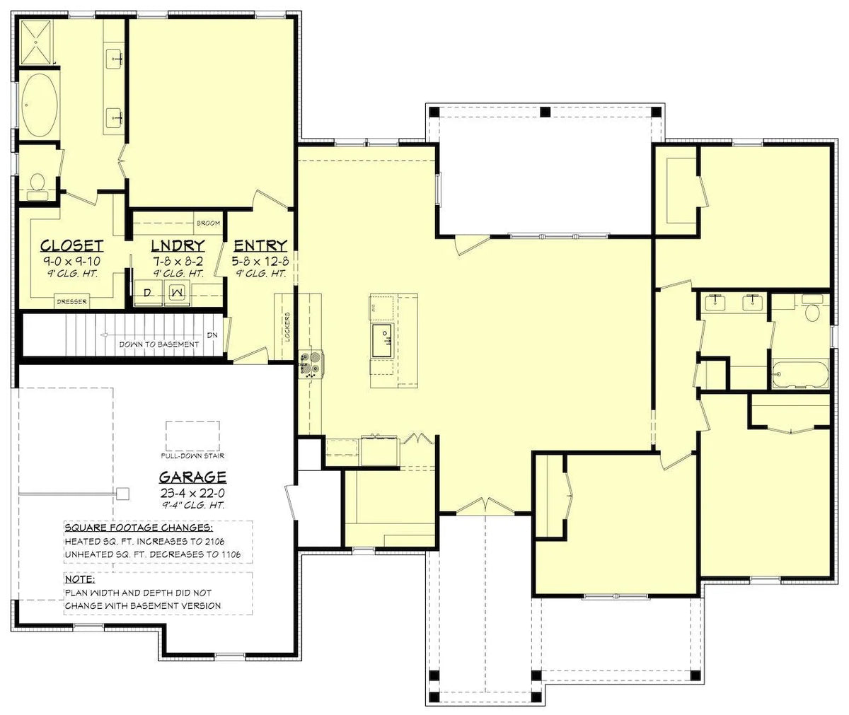 Roy Creek House Plan - Archival Designs House Plans, floor plan