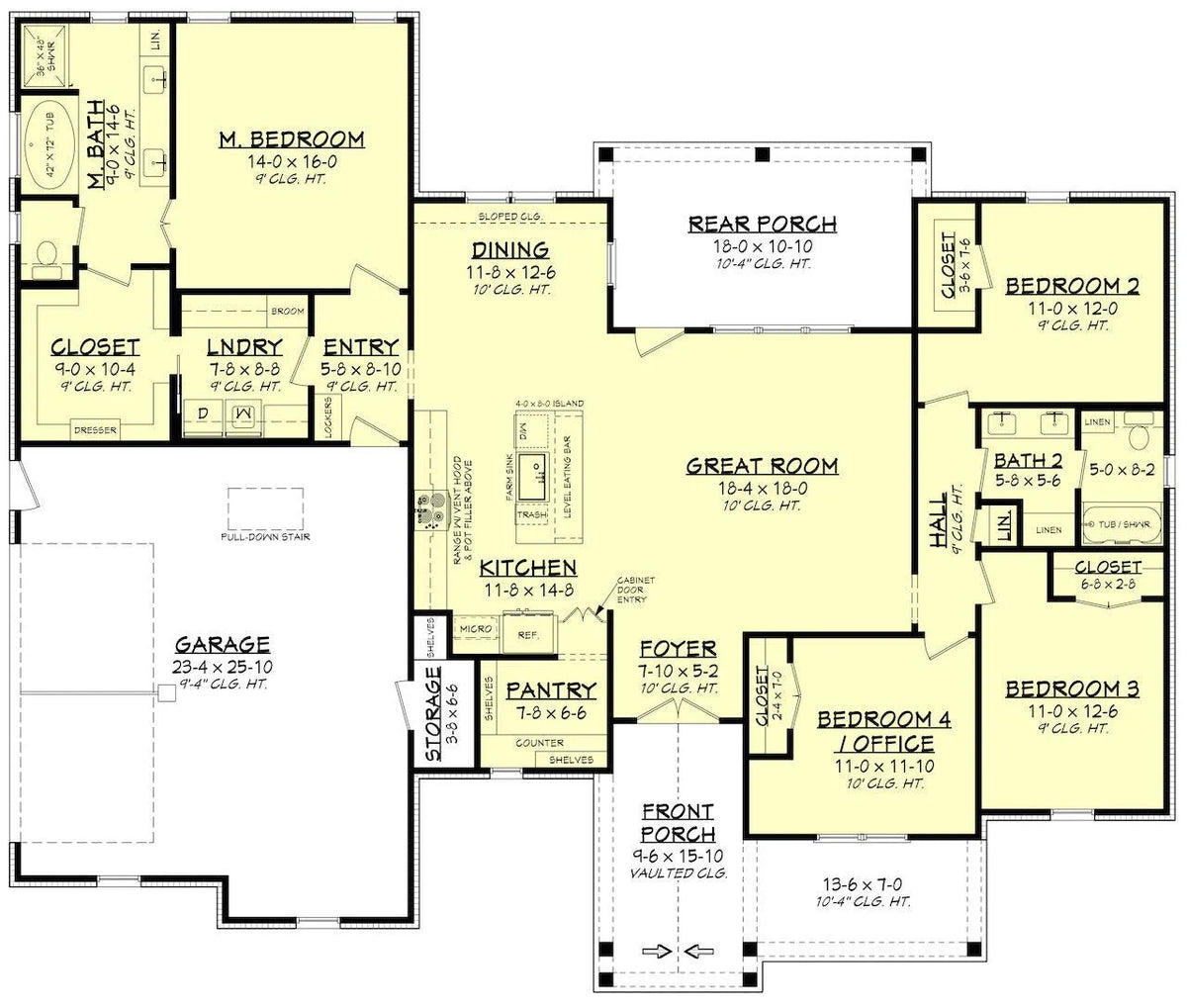 Roy Creek House Plan - Archival Designs House Plans, floor plan