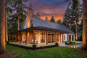 H8216-A Modern Barndominium House, 4 Bedrooms, 2.5 Bathrooms | Canton House Plan Exterior-6