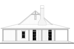 H8216-A Modern Barndominium House, 4 Bedrooms, 2.5 Bathrooms | Canton House Plan Left CAD