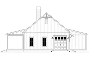 H8216-A Modern Barndominium House, 4 Bedrooms, 2.5 Bathrooms | Canton House Plan Right CAD