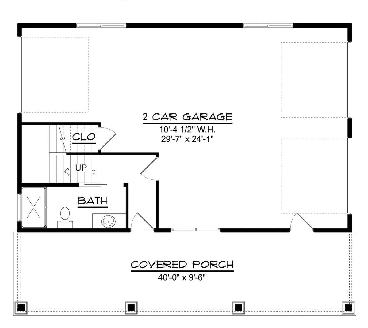 Arden Garage Plan - Archival Designs House Plans, floor plan