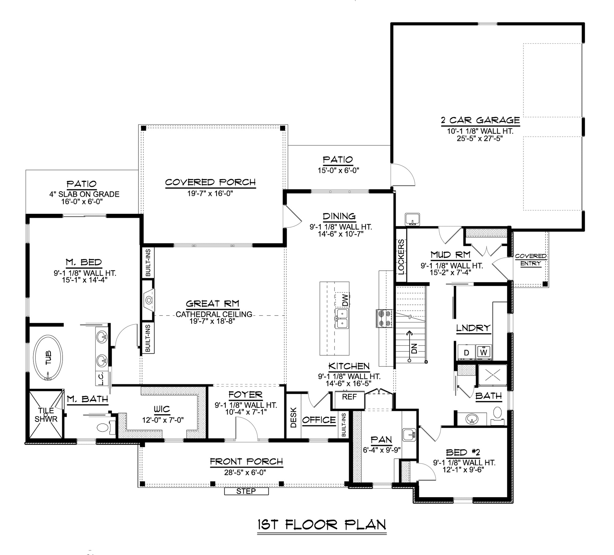 Q8431-A Modern Farmhouse, 2 to 4 Bedrooms, 2 to 3 Bathrooms | 2168 House Plan First Floor Plan