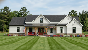 Q8431-A Modern Farmhouse, 2 to 4 Bedrooms, 2 to 3 Bathrooms | 2168 House Plan Exterior-10