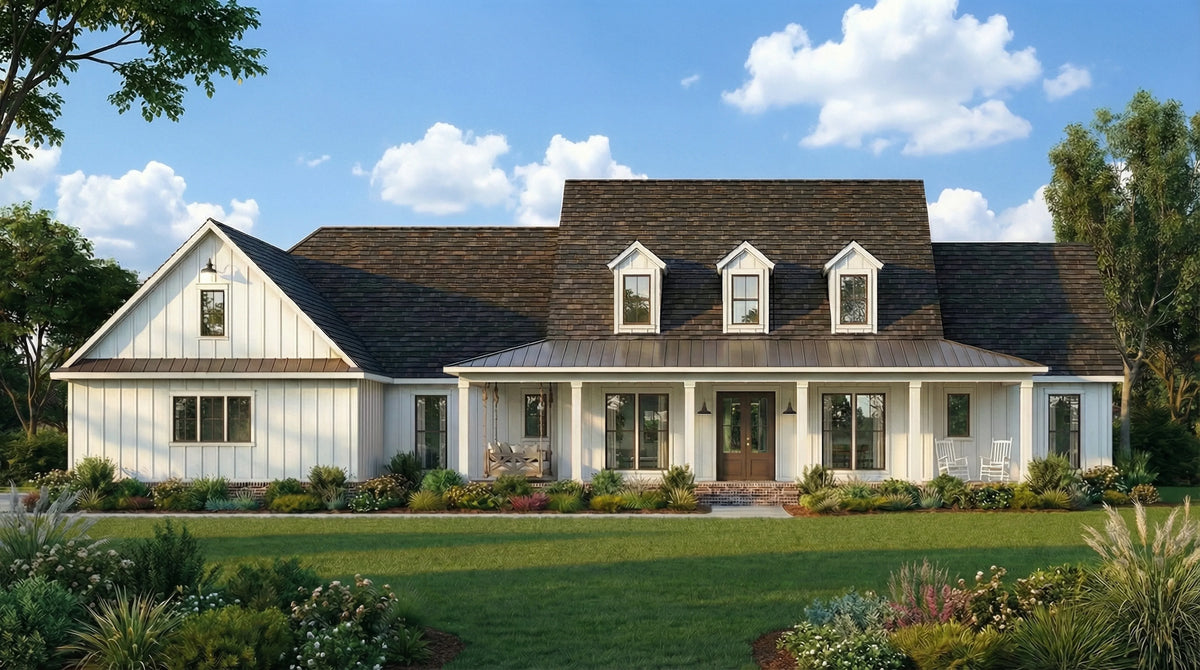 C599-A Farmhouse House, 5 Bedrooms, 3.5 Bathrooms | Piney Bluff House Exterior-1