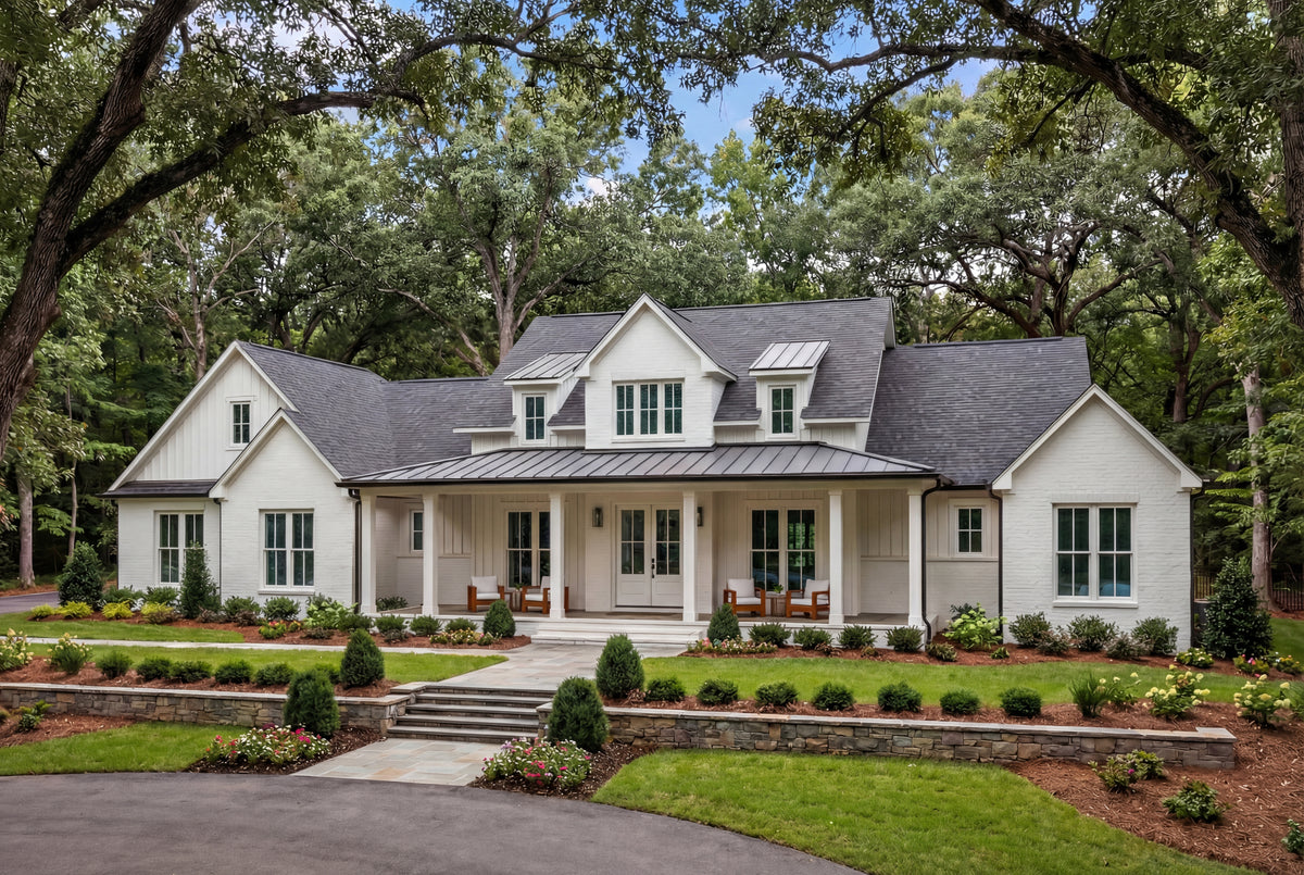 H7782-A Transitional House, 3 Bedrooms, 3.5 Bathrooms | Bramblewood House Plan Exterior-3