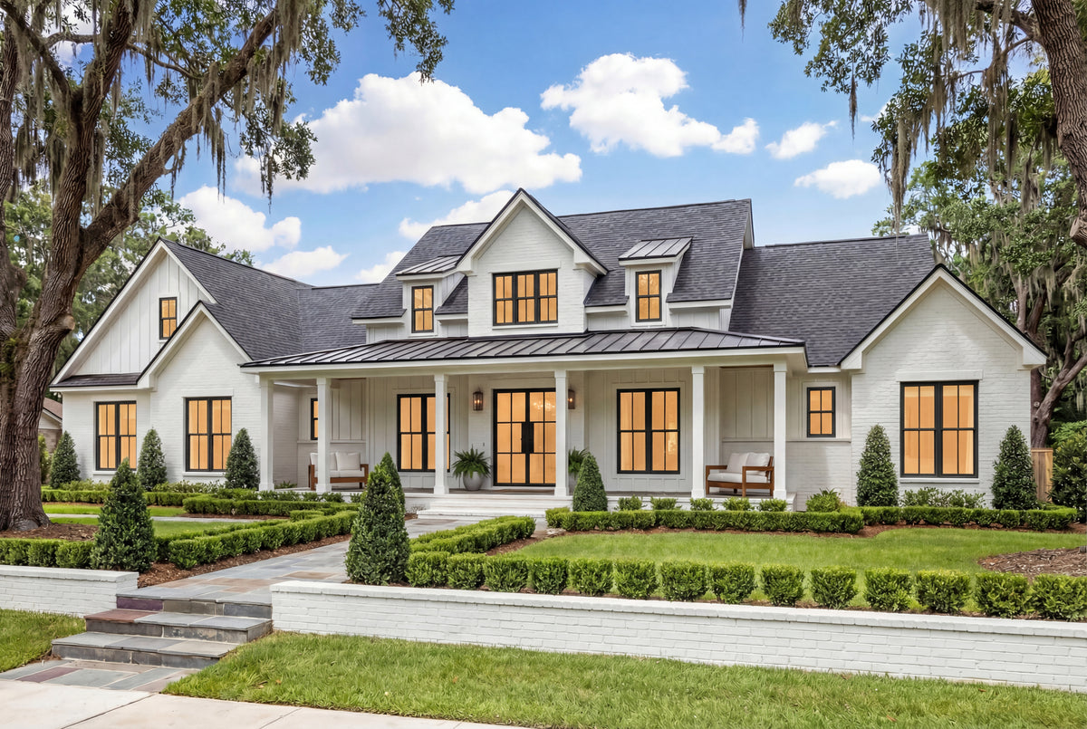 H7782-A Transitional House, 3 Bedrooms, 3.5 Bathrooms | Bramblewood House Plan Exterior-5