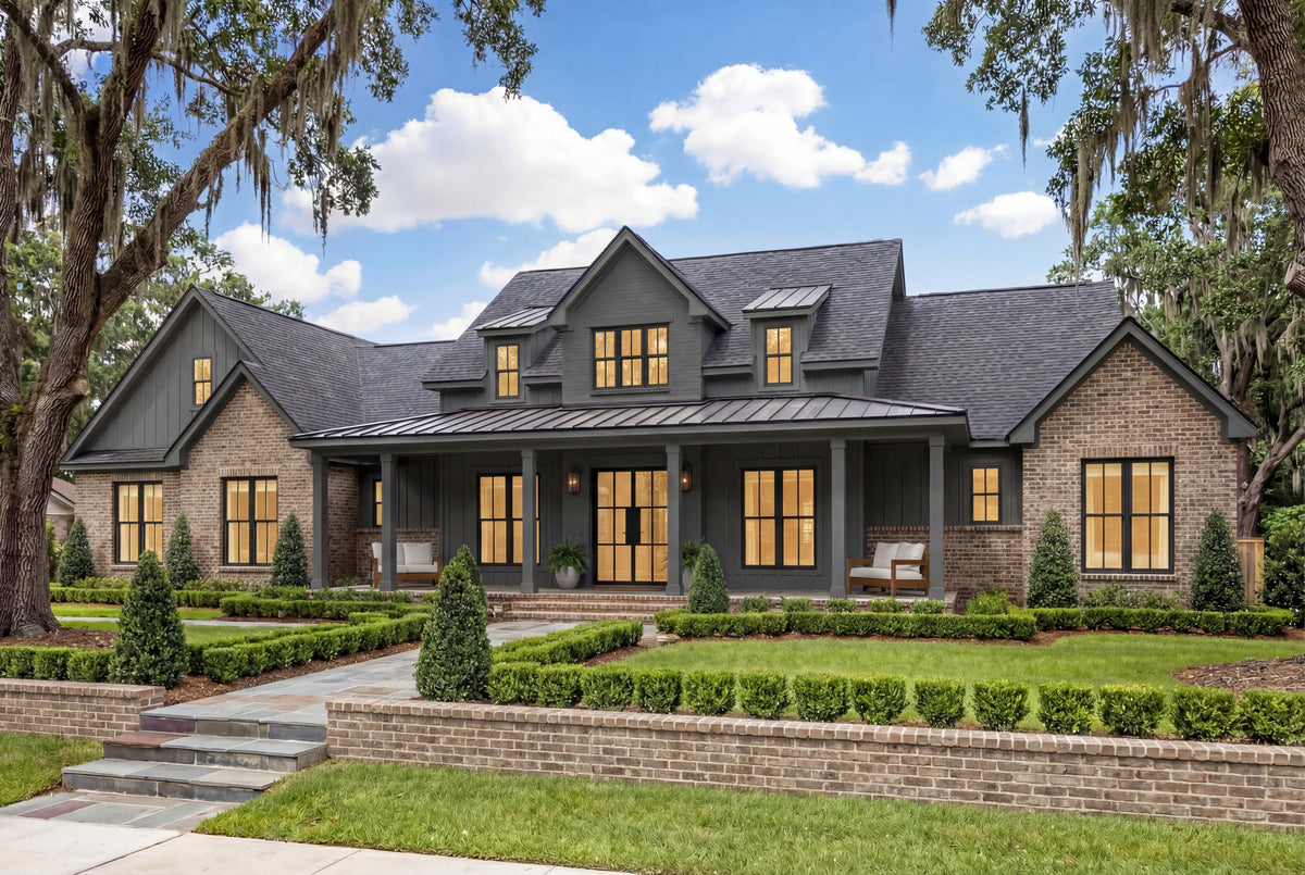 H7782-A Transitional House, 3 Bedrooms, 3.5 Bathrooms | Bramblewood House Plan Exterior-7