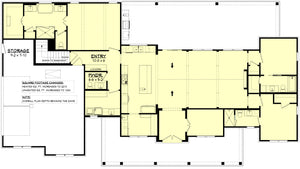 H7782-A Transitional House Basement Stair Location, 3 Bedrooms, 3.5 Bathrooms | Bramblewood House Plan