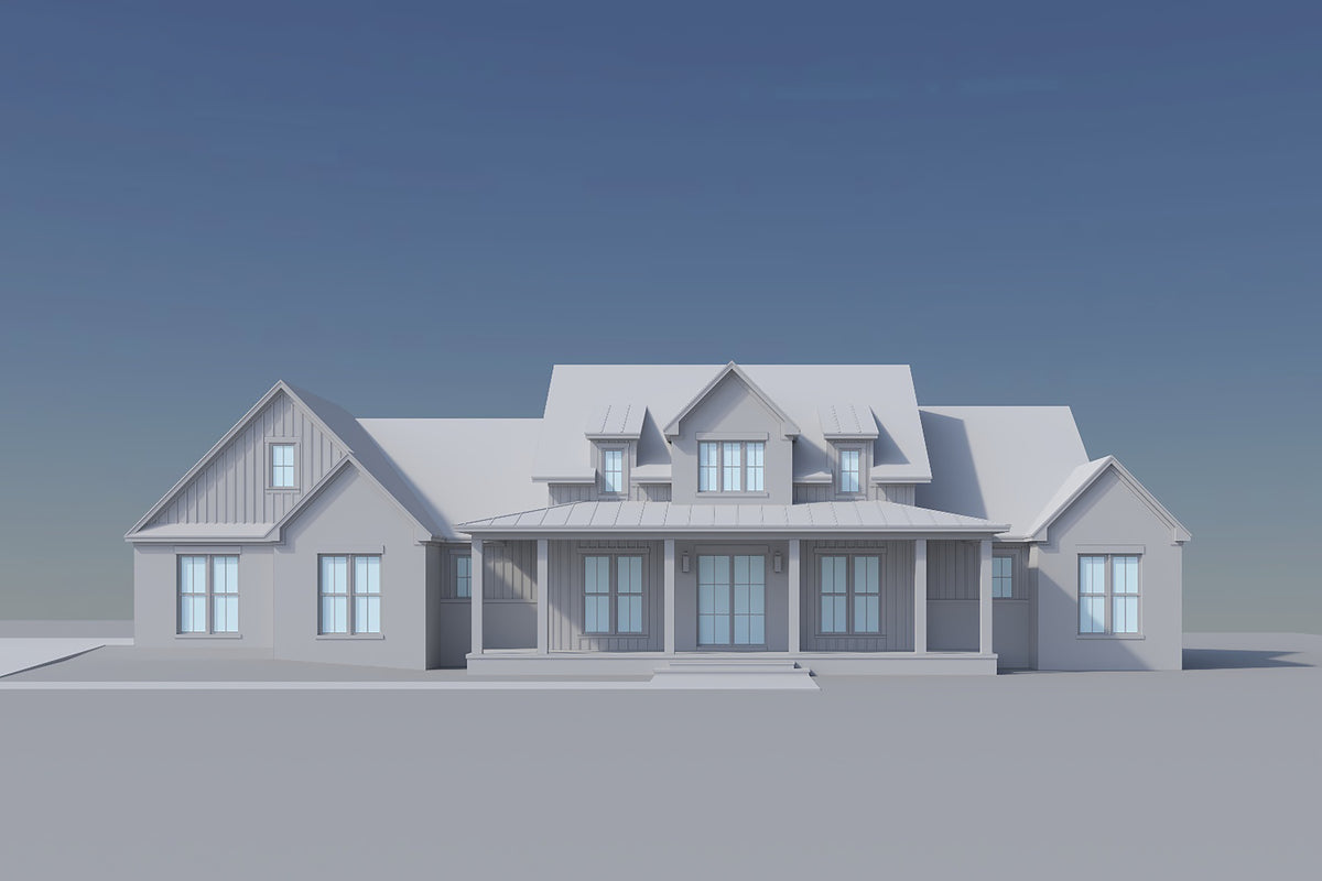 H7782-A Transitional House Grayscale2, 3 Bedrooms, 3.5 Bathrooms | Bramblewood House Plan 