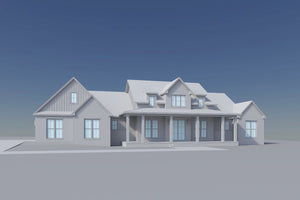 H7782-A Transitional House Grayscale3, 3 Bedrooms, 3.5 Bathrooms | Bramblewood House Plan 