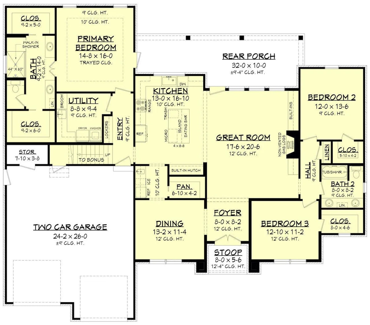 Bristol Lane House Plan - Archival Designs House Plans, floor plan