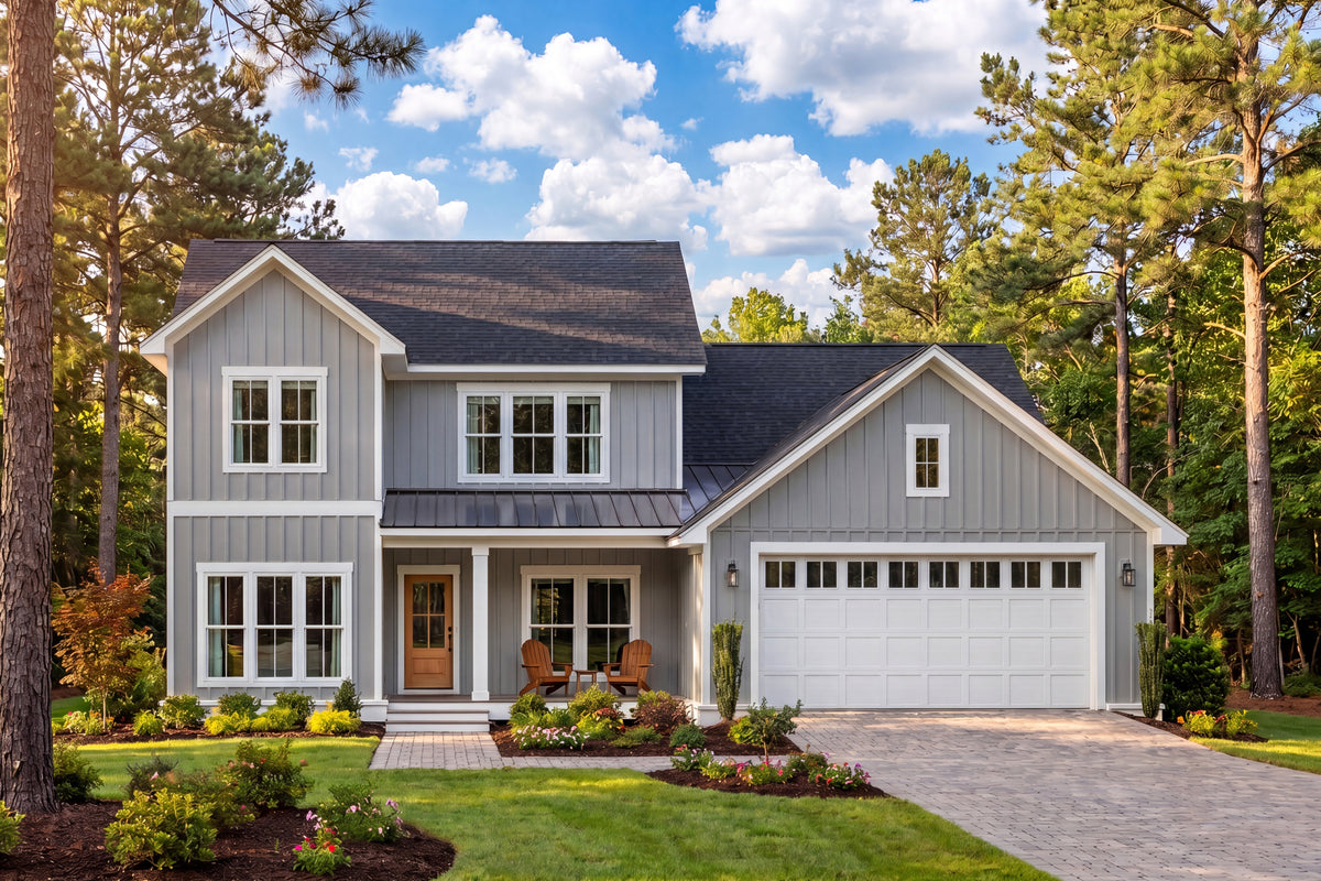 H8378-A Country House, 4 Bedrooms, 2.5 Bathrooms | Highgrove House Plan Exterior-2