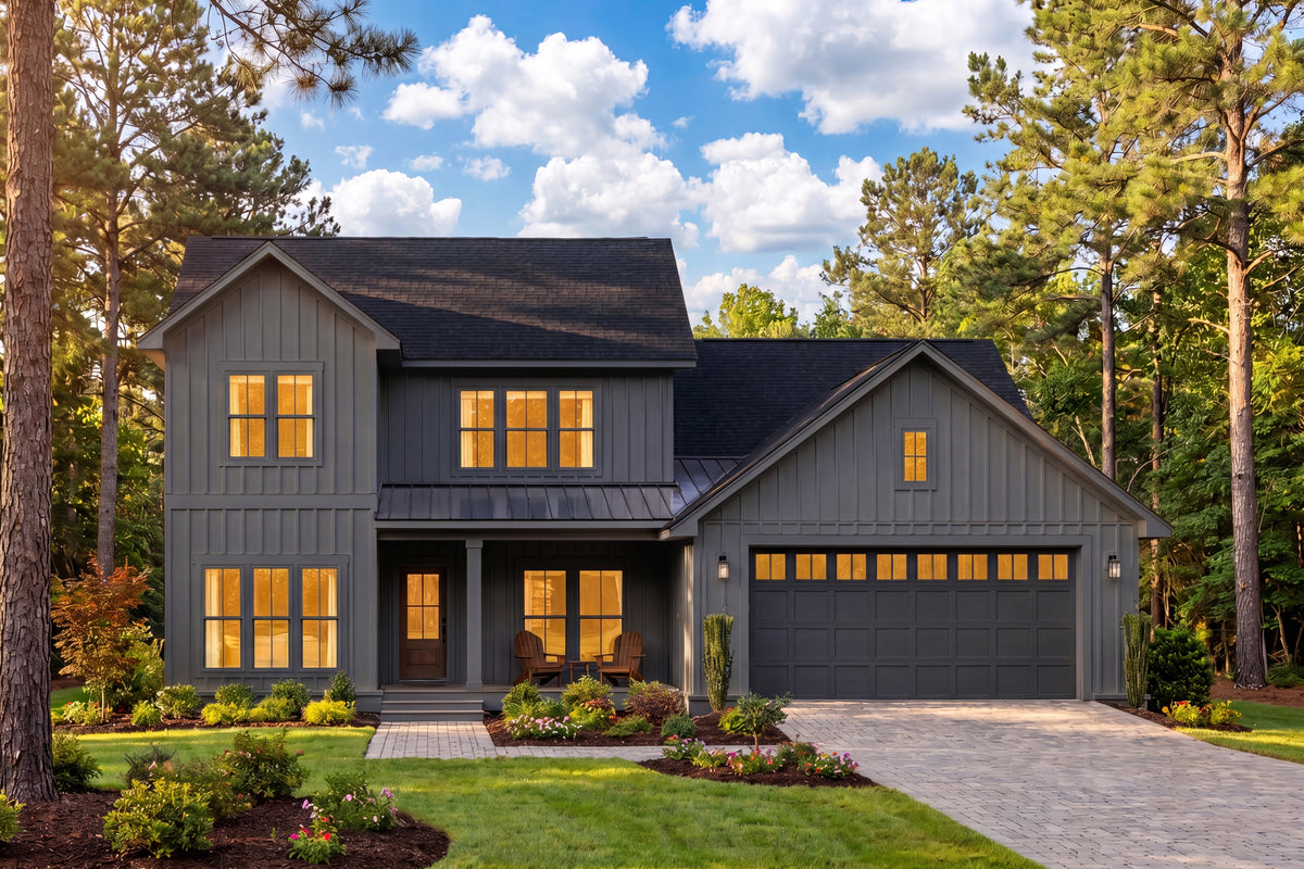 H8378-A Country House, 4 Bedrooms, 2.5 Bathrooms | Highgrove House Plan Exterior-4