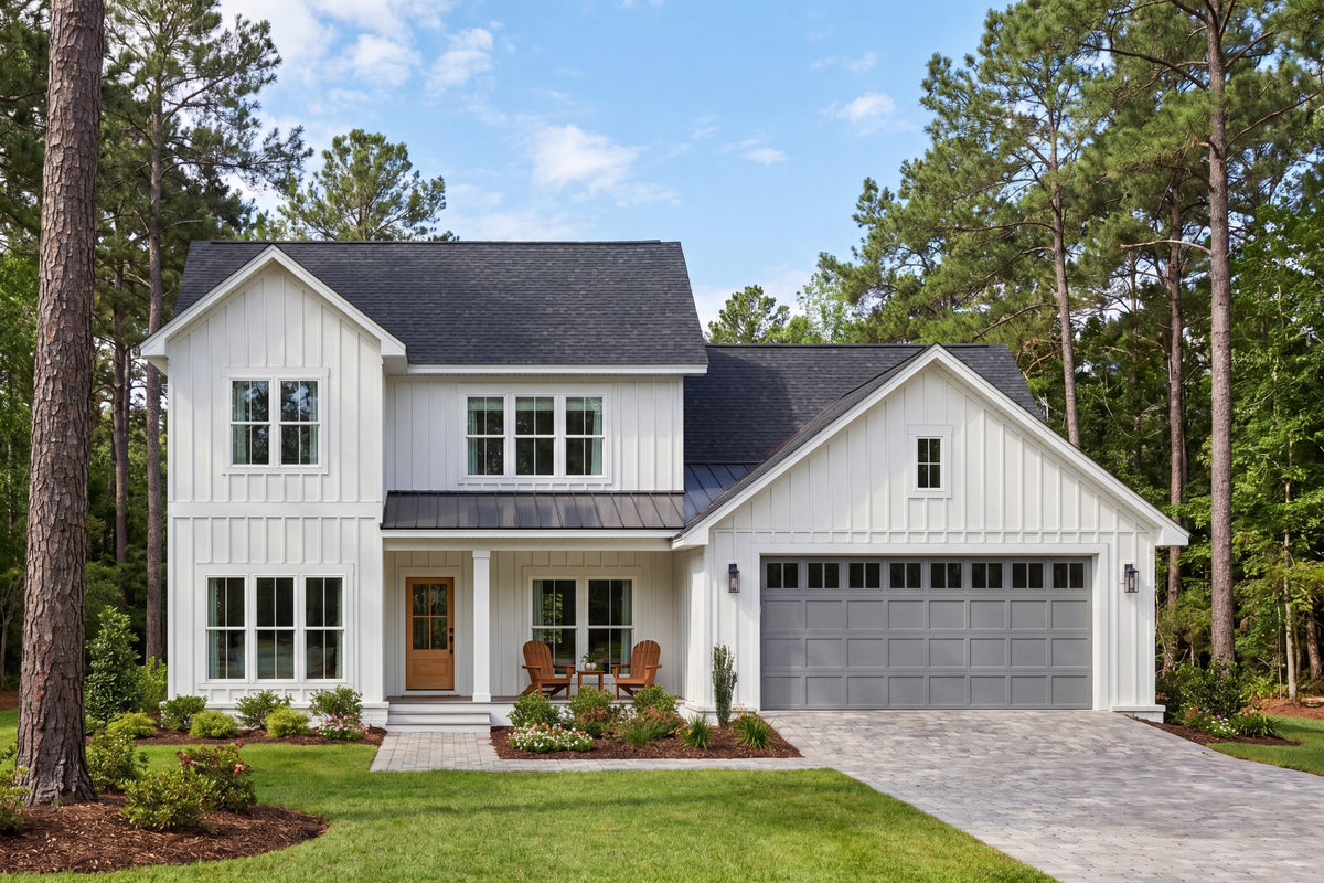 H8378-A Country House, 4 Bedrooms, 2.5 Bathrooms | Highgrove House Plan Exterior-5