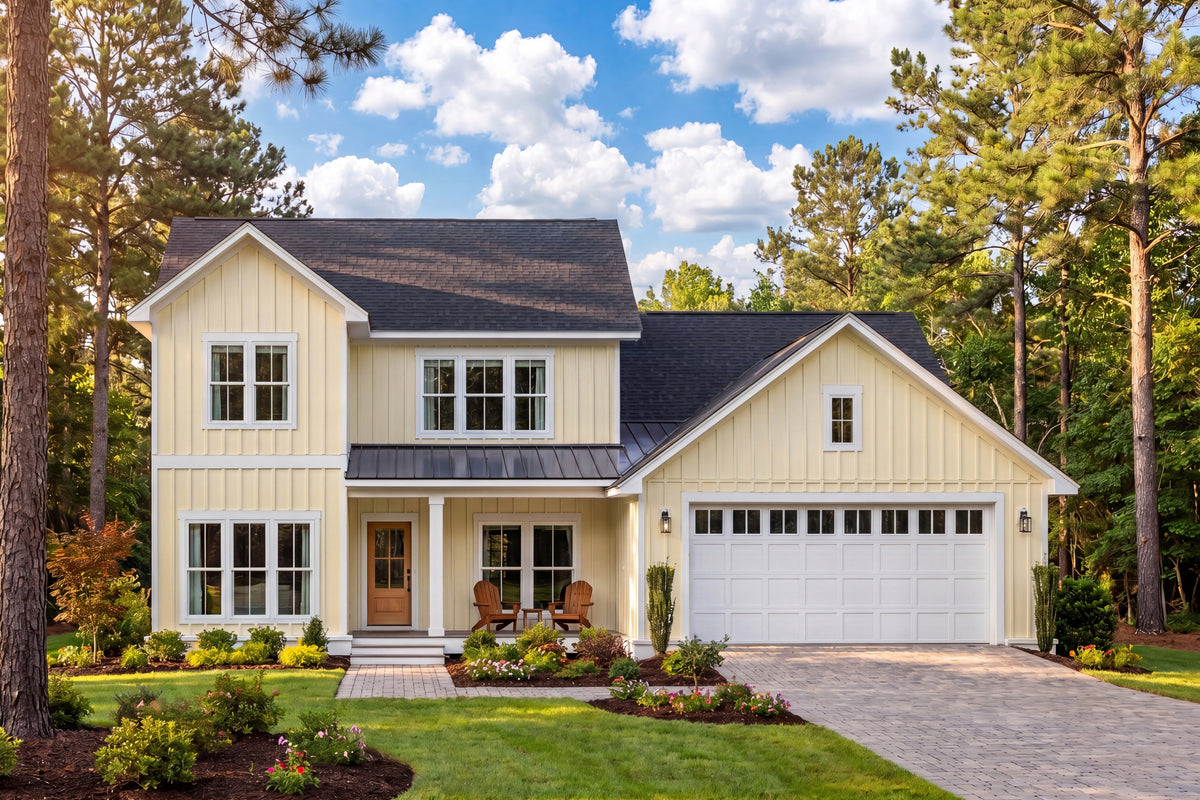 H8378-A Country House, 4 Bedrooms, 2.5 Bathrooms | Highgrove House Plan Exterior-7