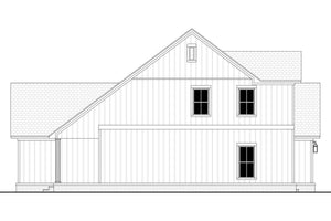 H8378-A Country House, 4 Bedrooms, 2.5 Bathrooms | Highgrove House Plan Left CAD