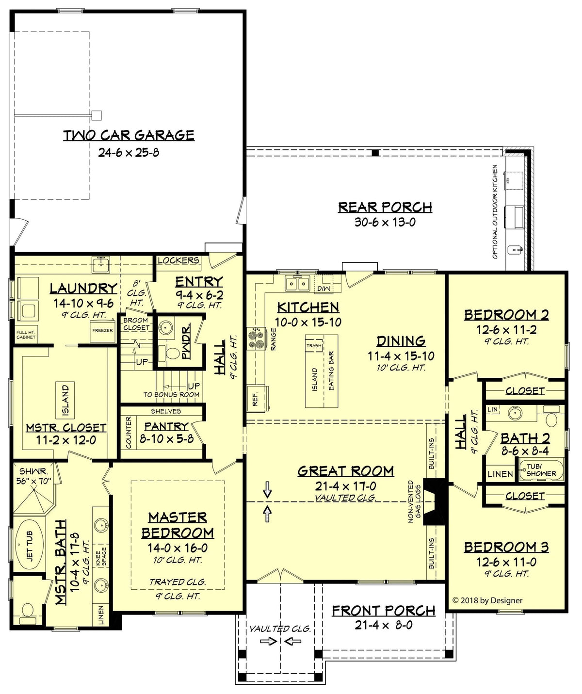 Abrams House Plan - Archival Designs House Plans, floor plan