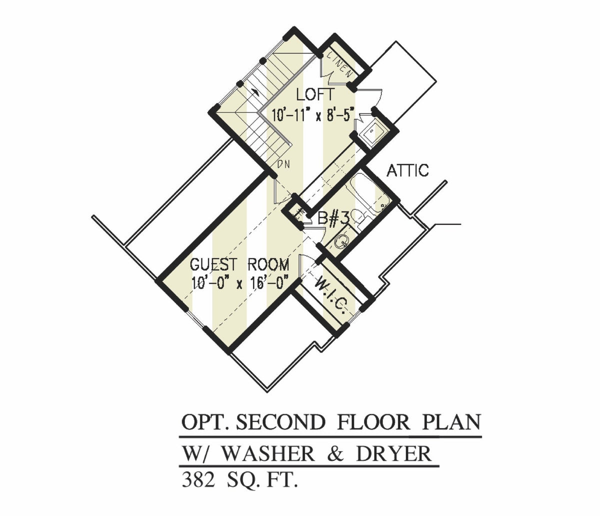 Chestatee River Cottage Floor Plan-Second Floor
