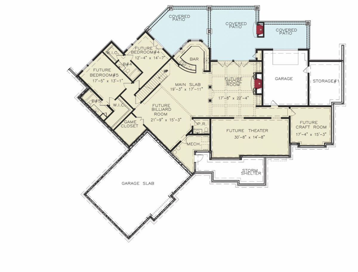 Tiger Creek H House - Basement Floor Plan